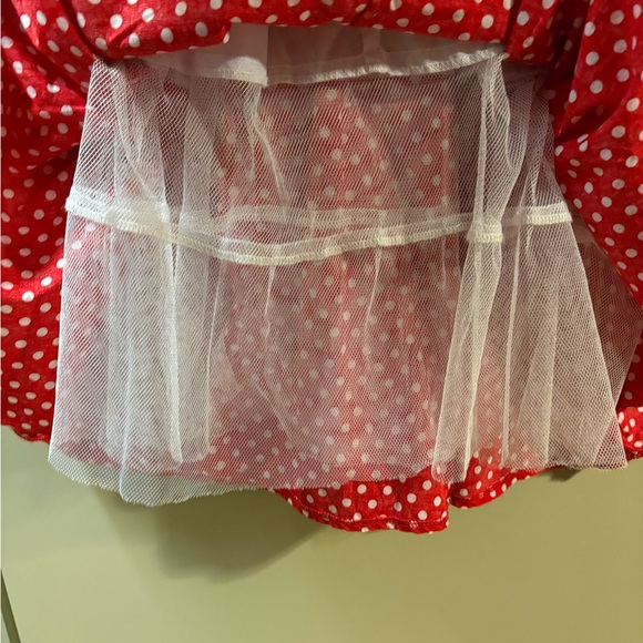 Modcloth Red Polka Dot Midi Dress - Picture 3 of 4